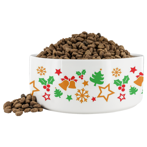 Image of Ceramic Christmas Dog Bowl