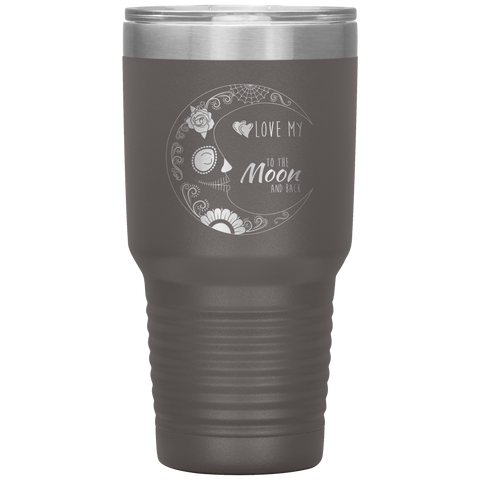 Image of Love My Grandkids To The Moon Sugar Skull Tumbler