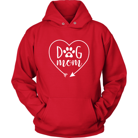 Image of Dog Mom Heart Hoodie Sweatshirt