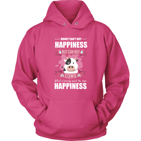 Image of Cows Are Happiness Unisex Hoodie Sweatshirt