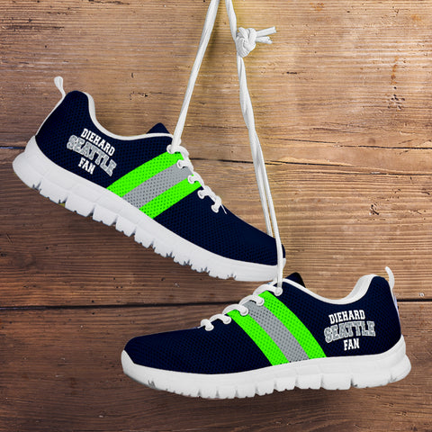 Image of Diehard Seattle Fan sports Running Shoes Navy White