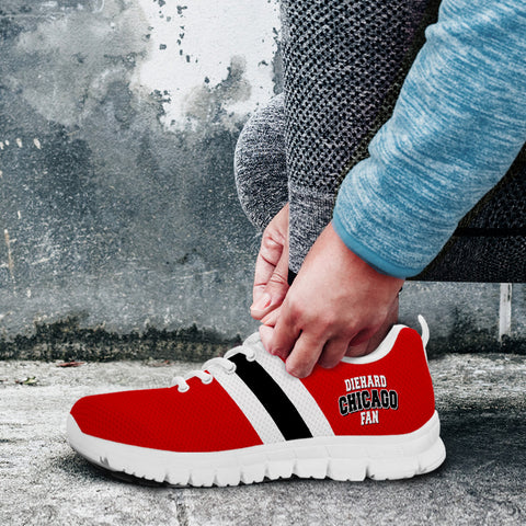 Image of Diehard Chicago Fan Sports Running Shoes White