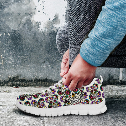 Image of Violet Sugar Skull Running Shoes White