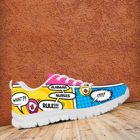Image of Comic Alabama Nurse Running Shoes White