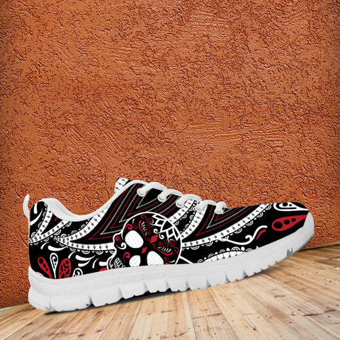 Image of Ornamental Skull Running Shoes White