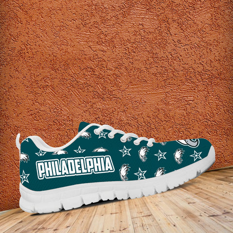 Image of Philadelphia Football Fan Sports Running Shoes White