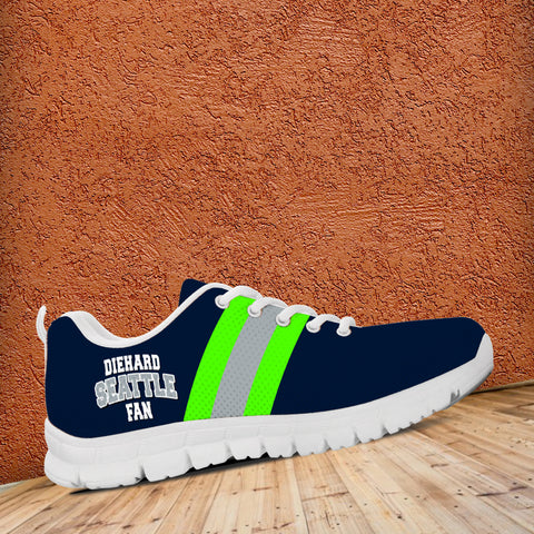 Image of Diehard Seattle Fan sports Running Shoes Navy White
