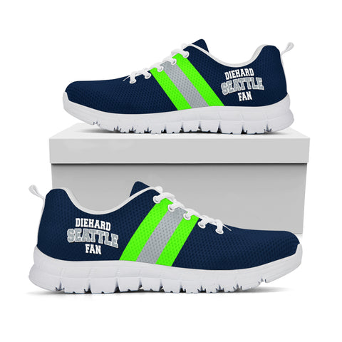 Image of Diehard Seattle Fan sports Running Shoes Navy White