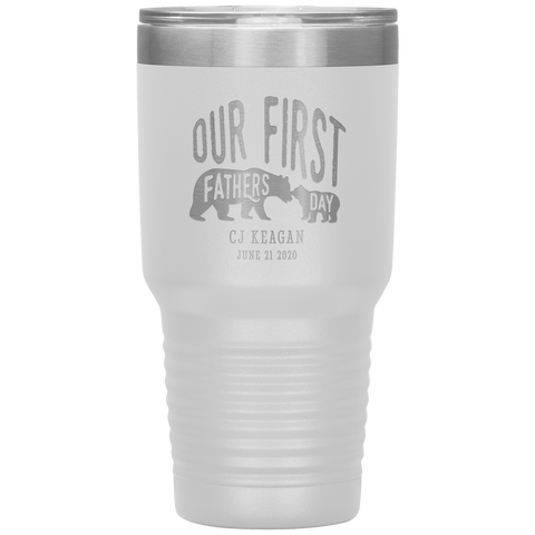 Image of Our First Fathers Day Personalized Tumbler
