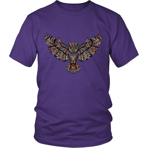 Image of Colorful Owl District Unisex T-Shirt