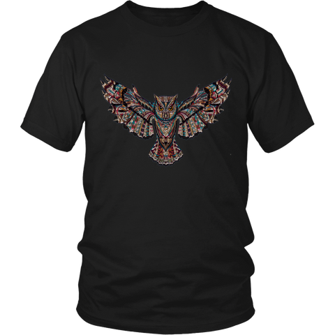 Image of Colorful Owl District Unisex T-Shirt
