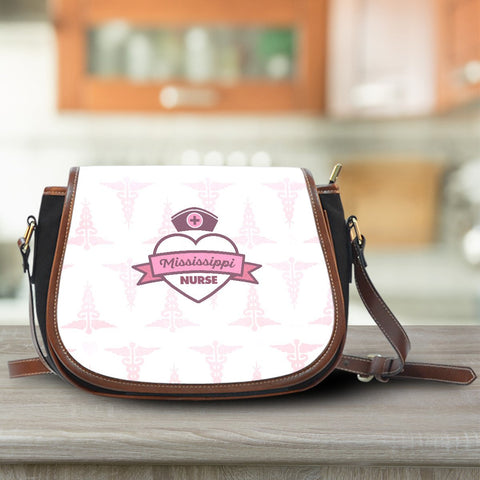 Image of Mississippi Nurse Saddle Bag Pink