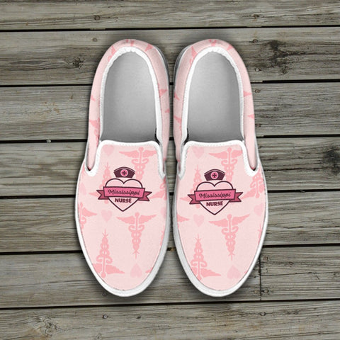 Image of Mississippi Nurse Slip On Shoes Pink