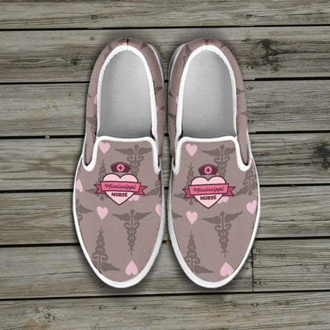 Image of Mississippi Nurse Slip On Shoes Rosy Brown