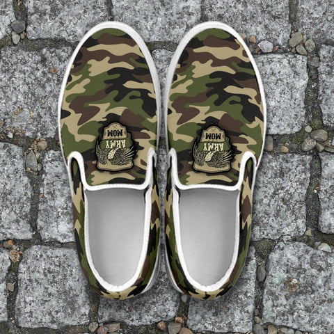 Image of Army Mom Camouflage Slip On Shoes