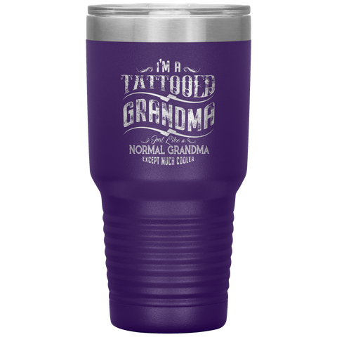 Image of Tattooed Grandma Polar Camel 30oz Stainless Steel Tumbler