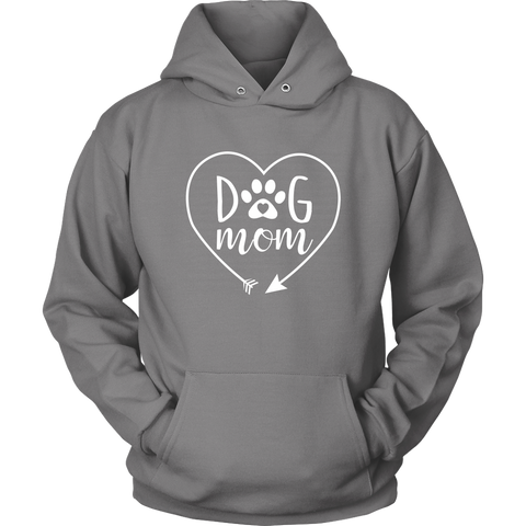 Image of Dog Mom Heart Hoodie Sweatshirt