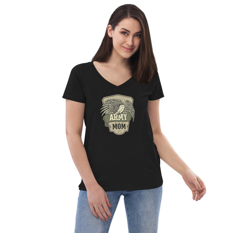 Image of Army Mom Recycled V-Neck T-Shirt
