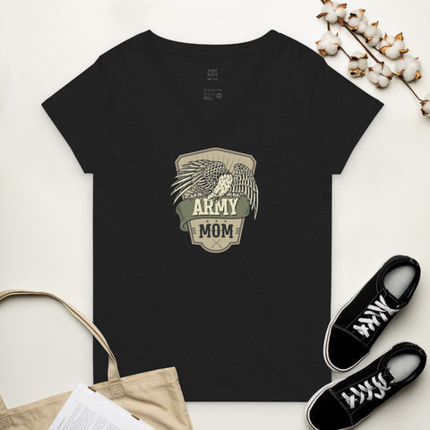Image of Army Mom Recycled V-Neck T-Shirt