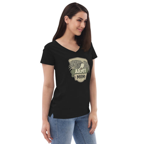 Image of Army Mom Recycled V-Neck T-Shirt