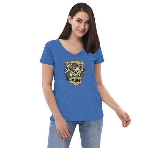 Image of Army Mom Recycled V-Neck T-Shirt
