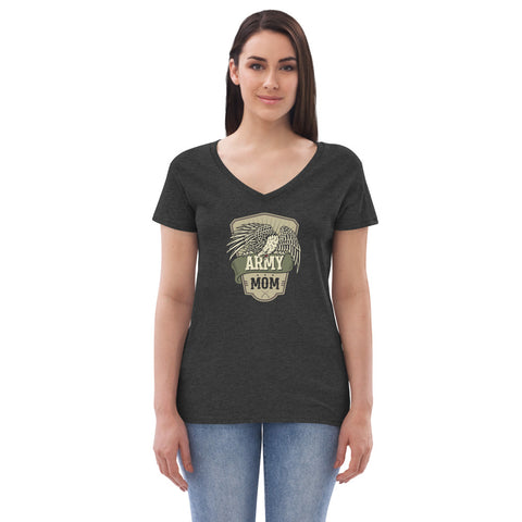 Image of Army Mom Recycled V-Neck T-Shirt