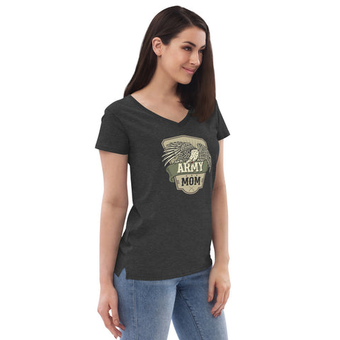 Image of Army Mom Recycled V-Neck T-Shirt