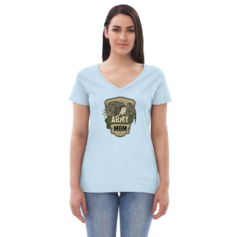 Image of Army Mom Recycled V-Neck T-Shirt