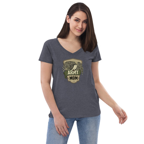 Image of Army Mom Recycled V-Neck T-Shirt