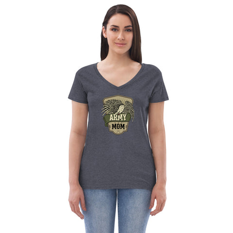 Image of Army Mom Recycled V-Neck T-Shirt