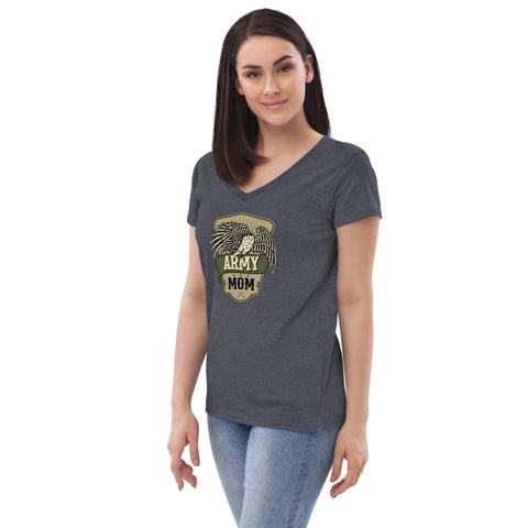 Image of Army Mom Recycled V-Neck T-Shirt
