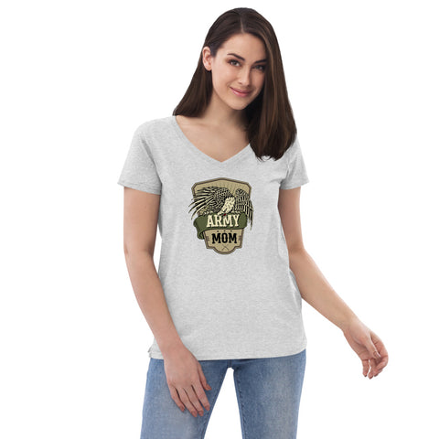 Image of Army Mom Recycled V-Neck T-Shirt
