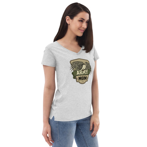 Image of Army Mom Recycled V-Neck T-Shirt