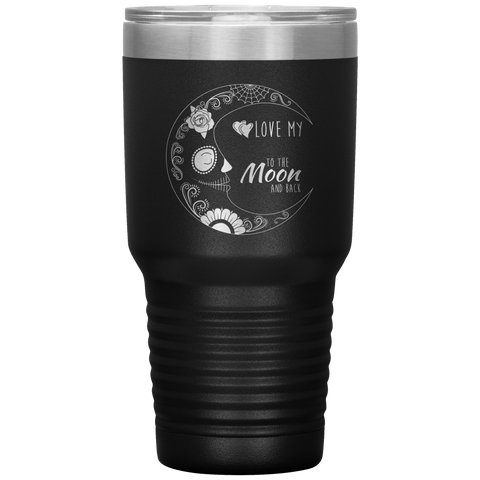 Image of Love My Grandkids To The Moon Sugar Skull Tumbler