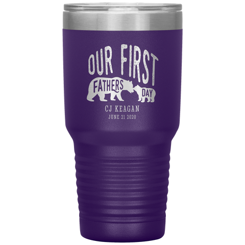 Image of Our First Fathers Day Personalized Tumbler