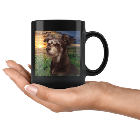 Image of Customizable Photo Black Ceramic Mug