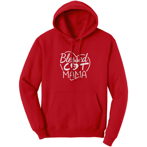 Image of Blessed_Cat_Mama_Hoodie_Sweater_Red_Front_Mockup.png