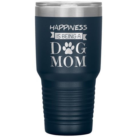 Image of Happiness_Is_Being_A_Dog_mom_Tumbler_30oz_Tumbler_Navy_Mockup.png