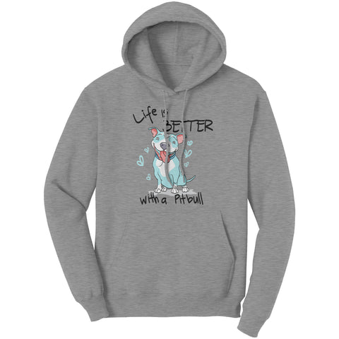 Image of Life Is Better with a Pitbull Hoodie Light