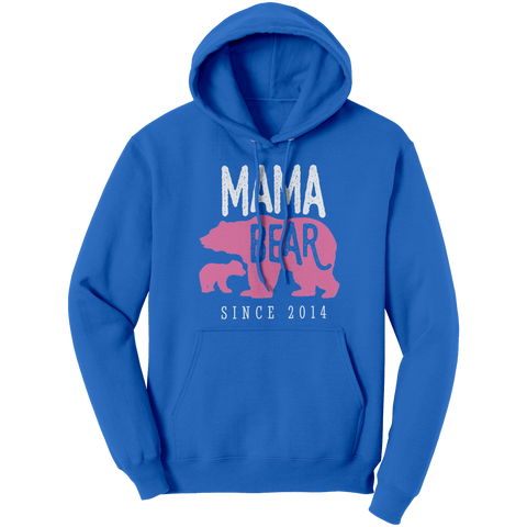 Image of Mama_Bear_Since_2014_Hoodie_Sweatshirt_Royal_Front_Mockup.png