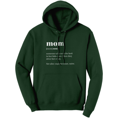 Image of Mom_Definition_Hoodie_Dark_Green_Front_Mockup.png