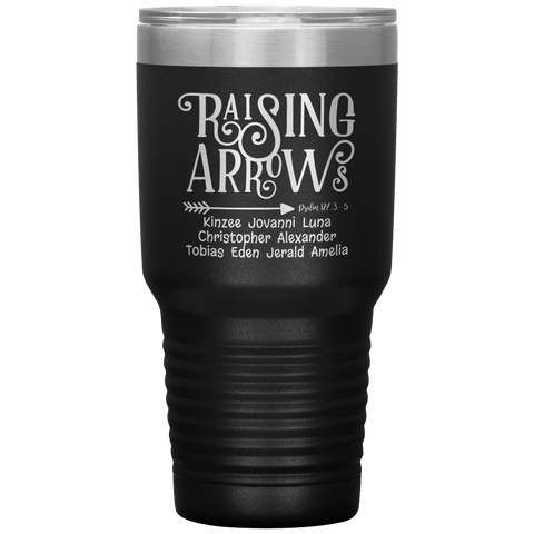Image of Raising_Arrows_Personalized_Tumbler_30oz_Tumbler_Black_Mockup.png