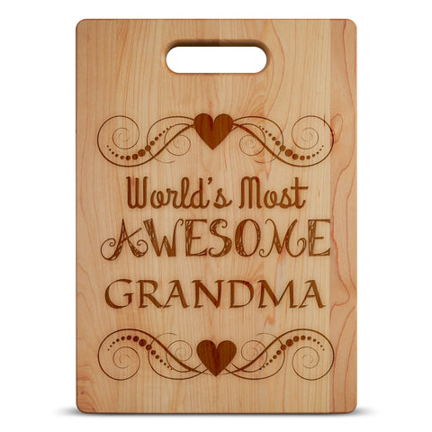 Image of Awesome Grandma Personalized Cutting Board