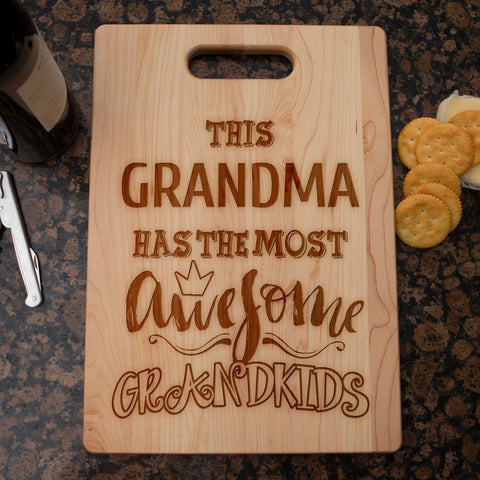 Image of Awesome Grandma Personalized Cutting Board