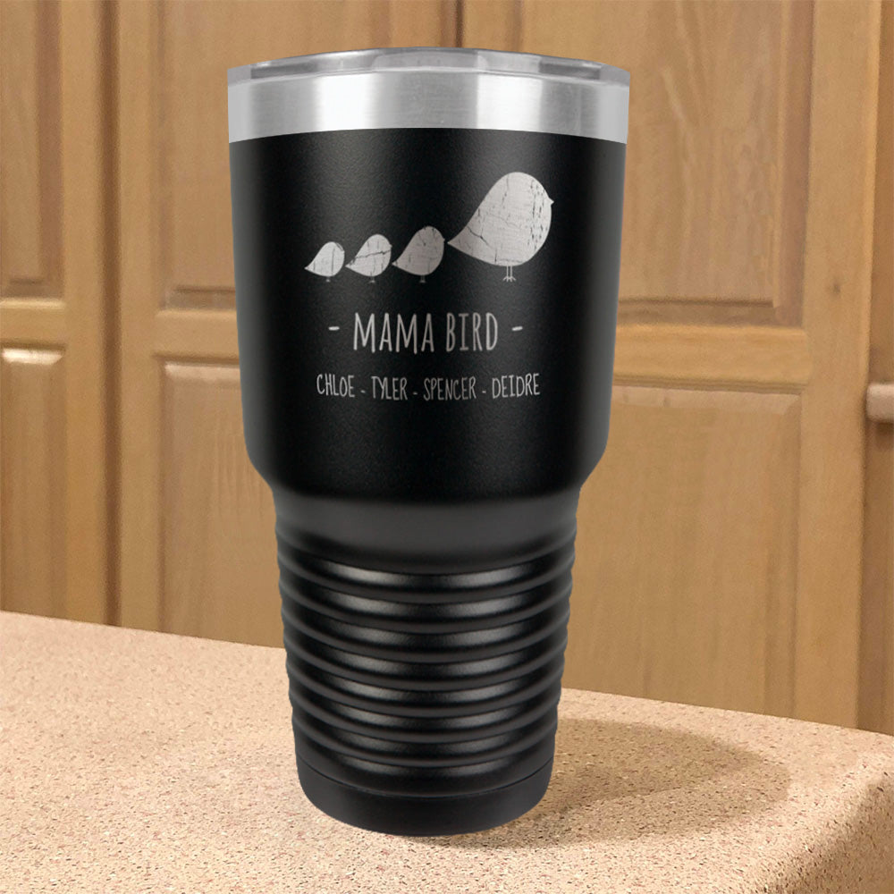 Mama Bird Personalized Stainless Steel Tumbler