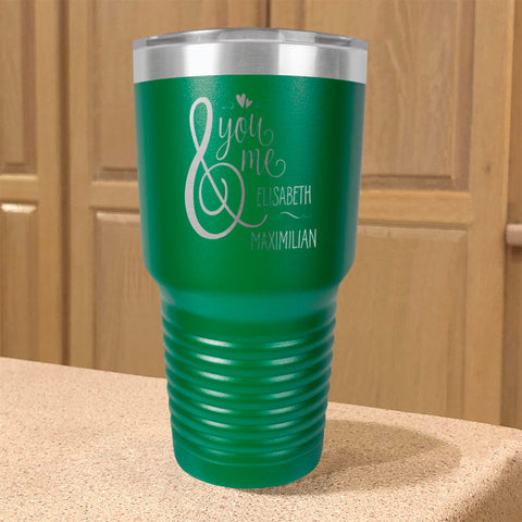 Image of Personalized Stainless Steel Tumbler You And Me Couple