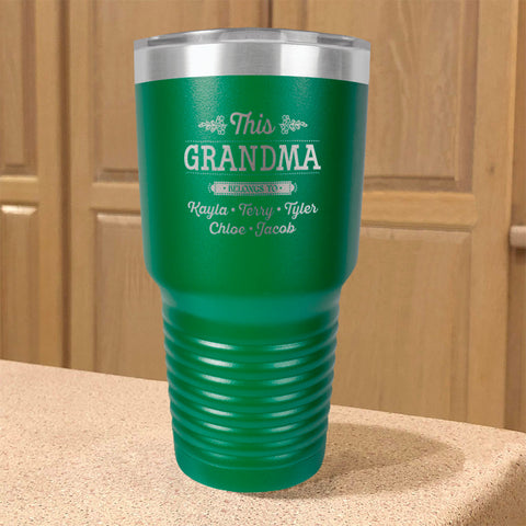 Image of Personalized Stainless Steel Tumbler This Grandma