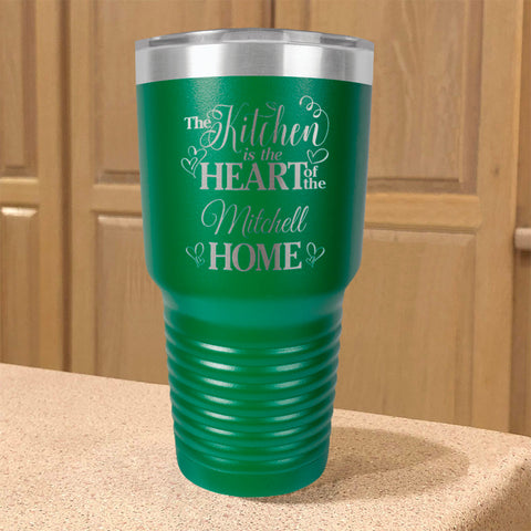 Image of Personalized Stainless Steel Tumbler Kitchen Heart of Home