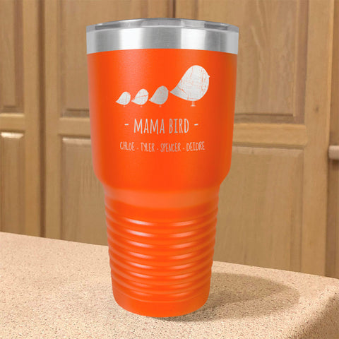 Mama Bird Personalized Stainless Steel Tumbler