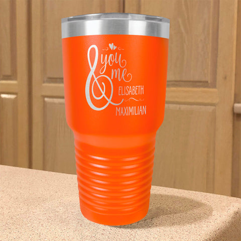 Image of Personalized Stainless Steel Tumbler You And Me Couple
